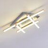 Eriz Plafoniera LED Nichel opaco, 4-Luci, Telecomando, Cambia colore