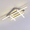 Eriz Plafoniera LED Nichel opaco, 4-Luci, Telecomando, Cambia colore