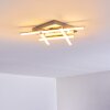 Eriz Plafoniera LED Nichel opaco, 4-Luci, Telecomando, Cambia colore