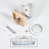 Herford Applique Écru, Bianco, 1-Luce