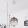 Lampadario a sospensione Degevos Cromo, 1-Luce