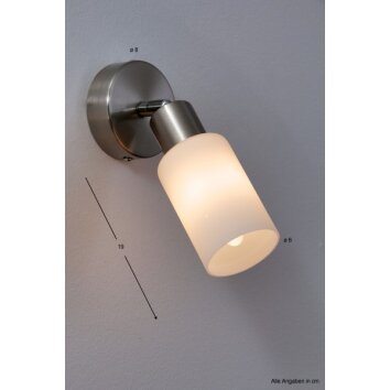 Reality Faretto da parete Acciaio inox, Bianco, 1-Luce