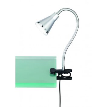 Reality ARRAS Lampada con pinza LED Titanio, 1-Luce