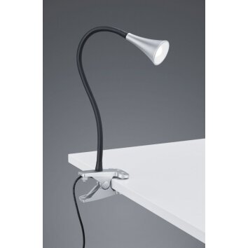 Reality VIPER Lampada con pinza LED Titanio, 1-Luce