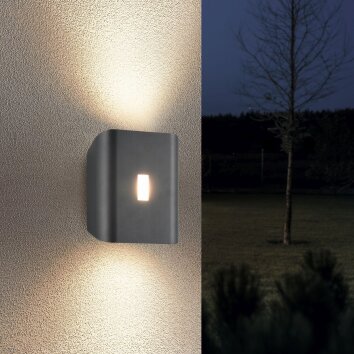 Illuminazione Trio Leuchten SANTERNO Applique LED Antracite, 1-Luce