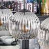 Koyoto Lampadario a sospensione, Lampada a sfera, Lampada a sospensione Chiaro, Grigio fumo, 3-Luci