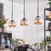 Koyoto Lampadario a sospensione, Lampada a sfera, Lampada a sospensione Ambrato, 3-Luci