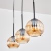 Koyoto Lampadario a sospensione, Lampada a sfera, Lampada a sospensione Ambrato, 3-Luci
