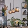 Ripoll Lampadario a sospensione, Lampada a sfera, Lampada a sospensione Cromo, Grigio fumo, 3-Luci