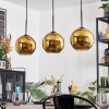 Koyoto Lampadario a sospensione, Lampada a sfera, Lampada a sospensione Oro, 3-Luci