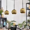 Koyoto Lampadario a sospensione, Lampada a sfera, Lampada a sospensione Oro, 3-Luci