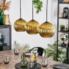 Koyoto Lampadario a sospensione, Lampada a sfera, Lampada a sospensione Oro, 3-Luci