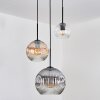 Ripoll Lampadario a sospensione, Lampada a sfera, Lampada a sospensione, Lampada a sospensione a cluster Ambrato, Chiaro, Grigio fumo, 3-Luci