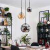Ripoll Lampadario a sospensione, Lampada a sfera, Lampada a sospensione, Lampada a sospensione a cluster Ambrato, Grigio fumo, 3-Luci