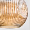 Ripoll Lampadario a sospensione, Lampada a sfera, Lampada a sospensione, Lampada a sospensione a cluster Ambrato, Cromo, Grigio fumo, 3-Luci