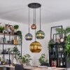 Koyoto Lampadario a sospensione, Lampada a sfera, Lampada a sospensione Blu, Oro, Verde, Ramato, 4-Luci