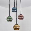 Koyoto Lampadario a sospensione, Lampada a sfera, Lampada a sospensione 35 cm Blu, Oro, Verde, Ramato, 4-Luci
