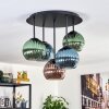 Koyoto Plafoniera, Lampada a sfera 45 cm Blu, Verde, Ramato, 5-Luci