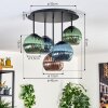 Koyoto Plafoniera, Lampada a sfera 45 cm Blu, Verde, Ramato, 5-Luci