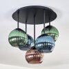 Koyoto Plafoniera, Lampada a sfera 45 cm Blu, Verde, Ramato, 5-Luci