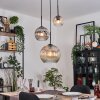 Ripoll Lampadario a sospensione, Lampada a sfera, Lampada a sospensione a cluster Ambrato, Chiaro, Grigio fumo, 3-Luci
