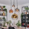 Ripoll Lampadario a sospensione, Lampada a sfera, Lampada a sospensione a cluster Cromo, Oro, Chiaro, Ramato, Grigio fumo, 4-Luci