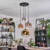 Ripoll Lampadario a sospensione, Lampada a sfera, Lampada a sospensione a cluster Cromo, Oro, Chiaro, Ramato, Grigio fumo, 4-Luci