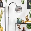 Koyoto Lampada da terra, Lampade ad arco Cromo, Nero, 1-Luce