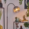 Koyoto Lampada da terra, Lampade ad arco Cromo, Nero, 1-Luce