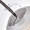 Koyoto Lampada da terra, Lampade ad arco Cromo, Nero, 1-Luce