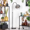 Koyoto Lampada da terra, Lampade ad arco Cromo, Nero, 1-Luce
