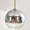 Koyoto Lampadario a sospensione, Lampada a sfera, Lampada a sospensione Oro, Nero, 1-Luce