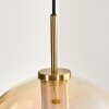 Koyoto Lampadario a sospensione, Lampada a sfera, Lampada a sospensione Oro, Nero, 1-Luce