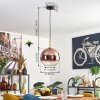 Koyoto Lampadario a sospensione, Lampada a sfera, Lampada a sospensione Oro, Nero, 1-Luce