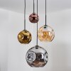 Ripoll Lampadario a sospensione, Lampada a sfera, Lampada a sospensione a cluster Ambrato, Oro, Ramato, Grigio fumo, 4-Luci