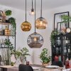 Ripoll Lampadario a sospensione, Lampada a sfera, Lampada a sospensione a cluster Ambrato, Oro, Chiaro, Grigio fumo, 4-Luci
