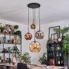 Ripoll Lampadario a sospensione, Lampada a sfera, Lampada a sospensione a cluster Ambrato, Oro, Ramato, Grigio fumo, 4-Luci