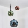 Ripoll Lampadario a sospensione, Lampada a sfera, Lampada a sospensione a cluster Blu, Verde, Ramato, 3-Luci