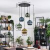 Koyoto Lampadario a sospensione, Lampada a sfera, Lampada a sospensione a cluster 45 cm Blu, Oro, Verde, 5-Luci