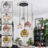 Ripoll Lampadario a sospensione, Lampada a sfera, Lampada a sospensione a cluster Ambrato, Oro, Chiaro, Ramato, Grigio fumo, 4-Luci