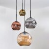 Ripoll Lampadario a sospensione, Lampada a sfera, Lampada a sospensione a cluster Ambrato, Oro, Ramato, Grigio fumo, 4-Luci