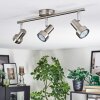 Edain Plafoniera, Faretto da soffitto LED Cromo, Nichel opaco, 3-Luci