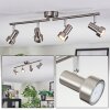 Edain Plafoniera, Faretto da soffitto LED Cromo, Nichel opaco, 4-Luci