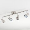 Edain Plafoniera, Faretto da soffitto LED Cromo, Nichel opaco, 4-Luci