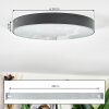 Elmar Plafoniera LED Nero, 1-Luce