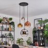 Ripoll Lampadario a sospensione, Lampada a sfera, Lampada a sospensione a cluster Cromo, Oro, Chiaro, Ramato, Grigio fumo, 4-Luci