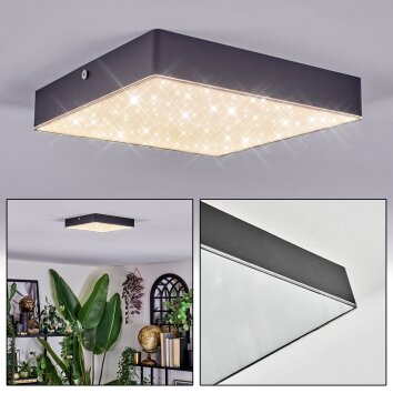 Esmar Plafoniera LED Nero, 1-Luce