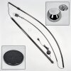 Baloca Lampada da terra, Lampade ad arco Cromo, Nero, 1-Luce