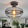Mertola Plafoniera Chiaro, Grigio fumo, 1-Luce