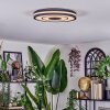Ganor Plafoniera LED Nero, Bianco, 1-Luce, Telecomando